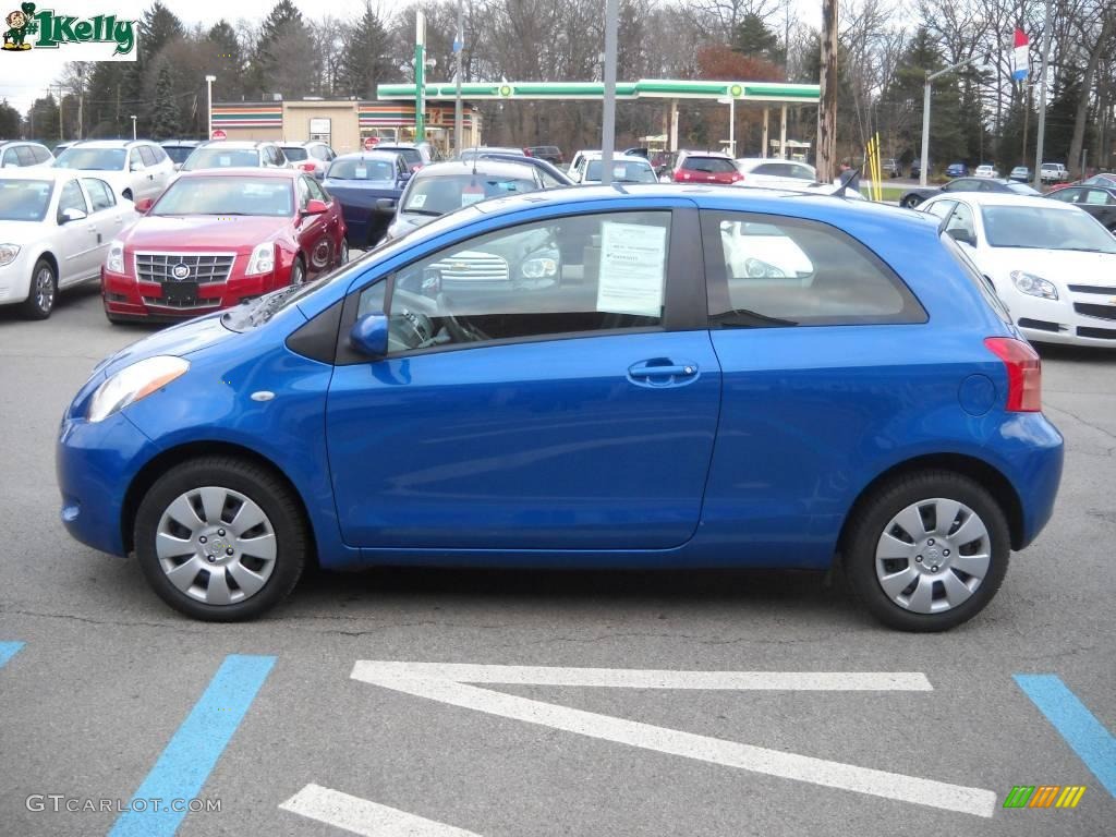 2008 Yaris S 3 Door Liftback - Blazing Blue Pearl / Dark Charcoal photo #6