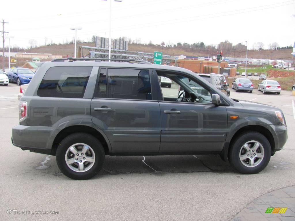 2007 Pilot EX-L 4WD - Nimbus Gray Metallic / Gray photo #7