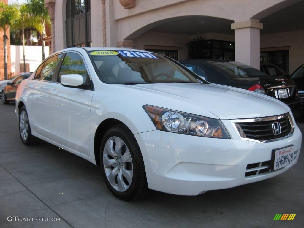 2008 Accord EX-L Sedan - Taffeta White / Ivory photo #1