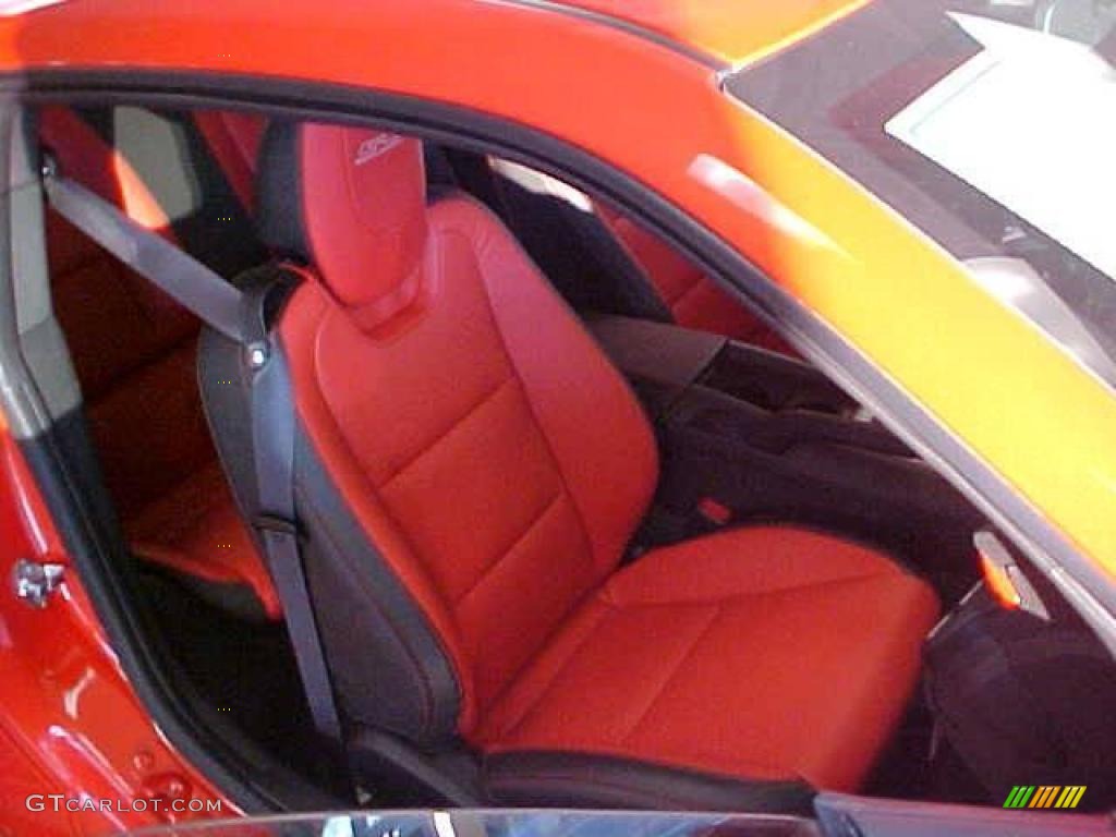 2010 Camaro SS Coupe - Inferno Orange Metallic / Black/Inferno Orange photo #8