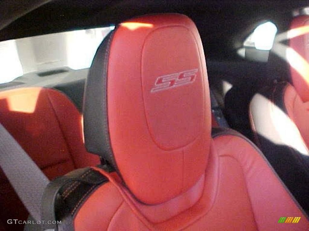 2010 Camaro SS Coupe - Inferno Orange Metallic / Black/Inferno Orange photo #10