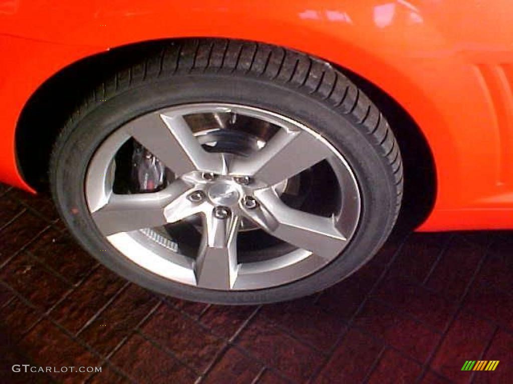 2010 Camaro SS Coupe - Inferno Orange Metallic / Black/Inferno Orange photo #12