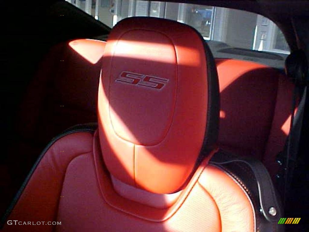 2010 Camaro SS Coupe - Inferno Orange Metallic / Black/Inferno Orange photo #19
