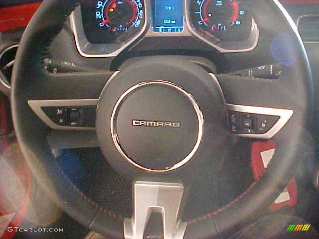 2010 Camaro SS Coupe - Inferno Orange Metallic / Black/Inferno Orange photo #21