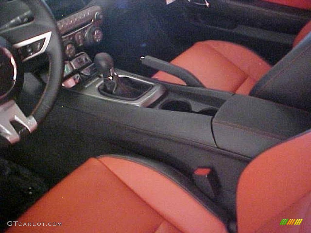 2010 Camaro SS Coupe - Inferno Orange Metallic / Black/Inferno Orange photo #23