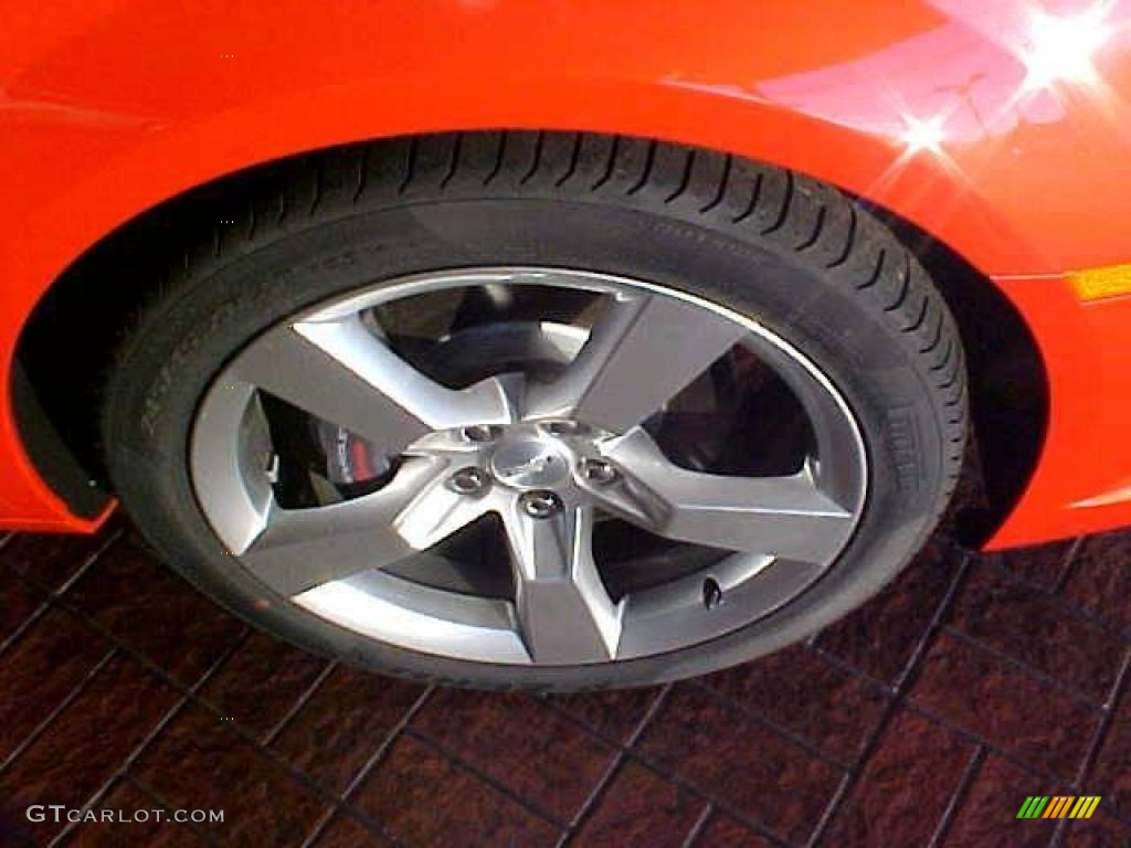 2010 Camaro SS Coupe - Inferno Orange Metallic / Black/Inferno Orange photo #25