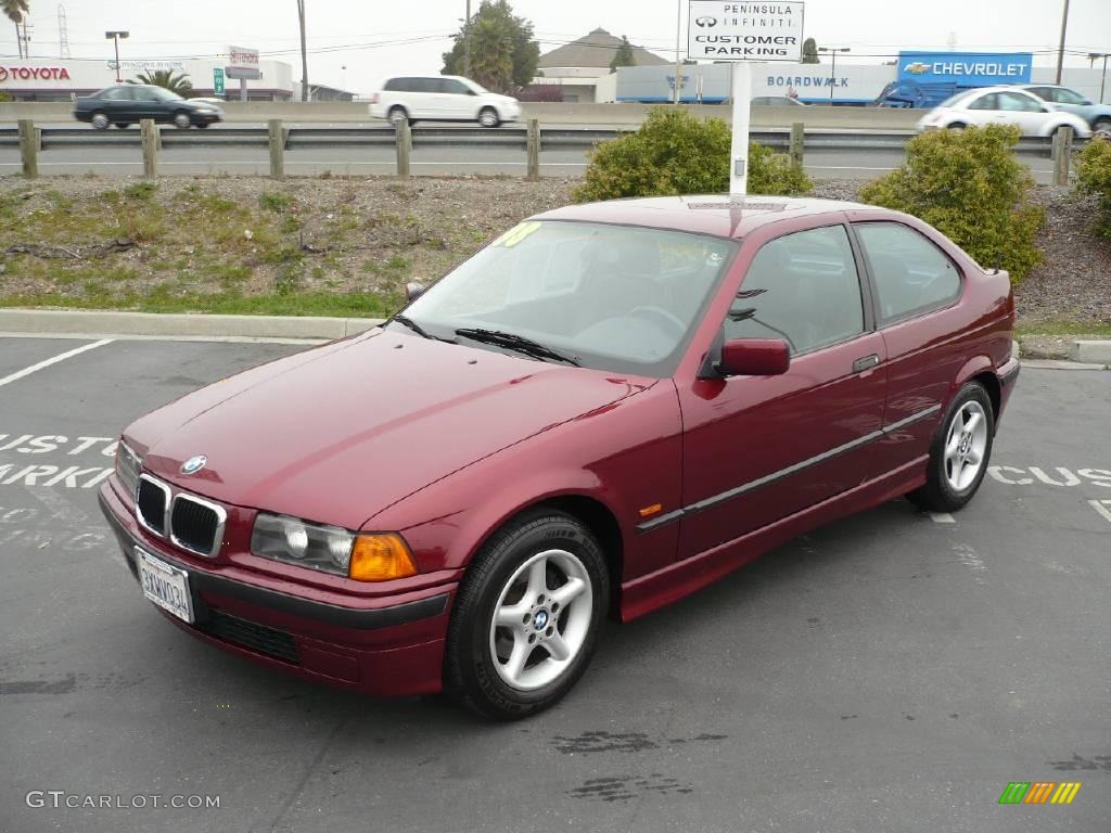 1998 3 Series 318ti Coupe - Sierra Red Pearl / Black photo #3