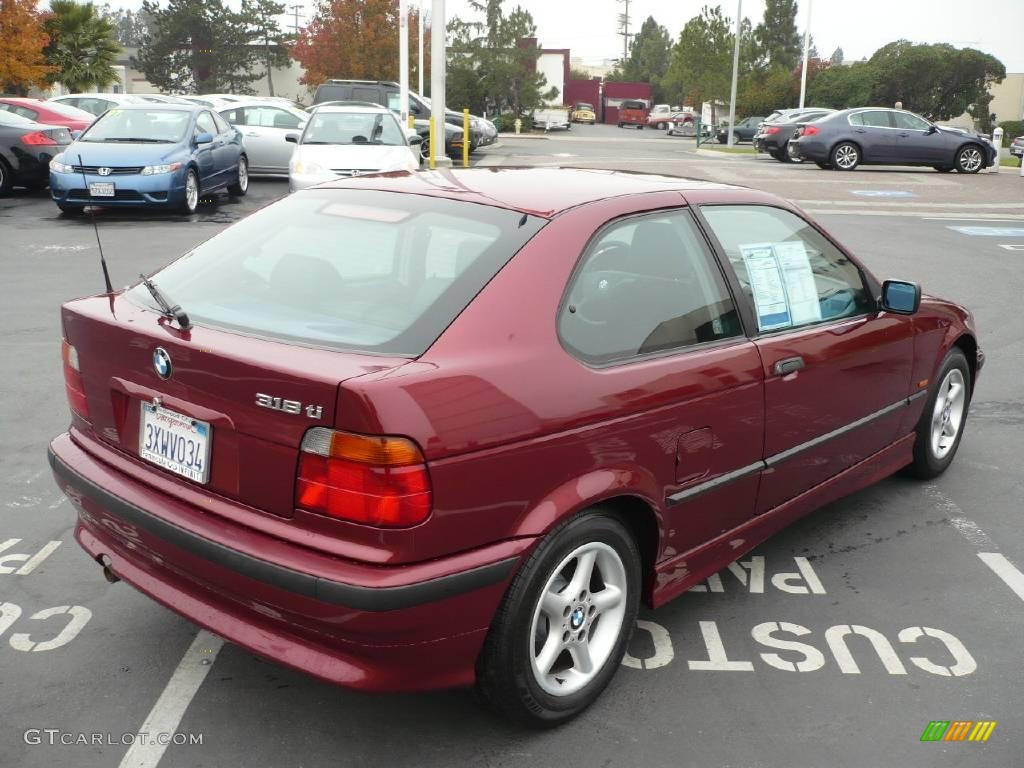 1998 3 Series 318ti Coupe - Sierra Red Pearl / Black photo #6