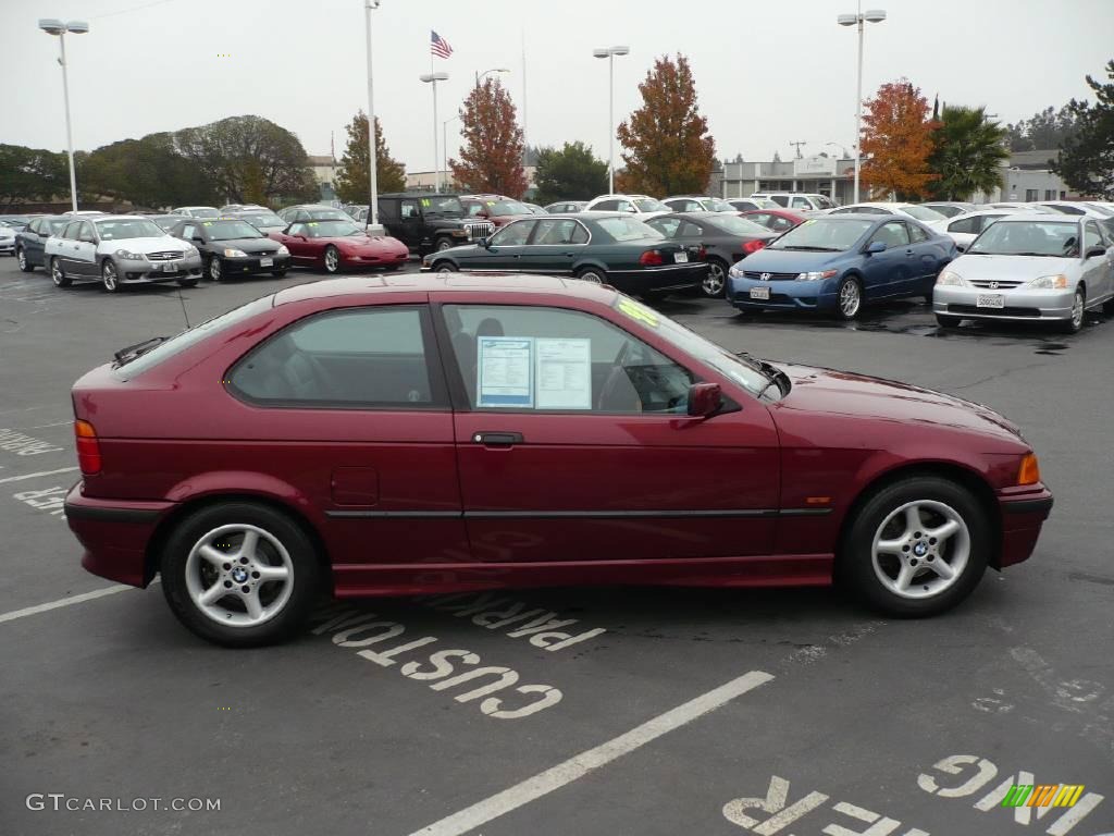 1998 3 Series 318ti Coupe - Sierra Red Pearl / Black photo #7