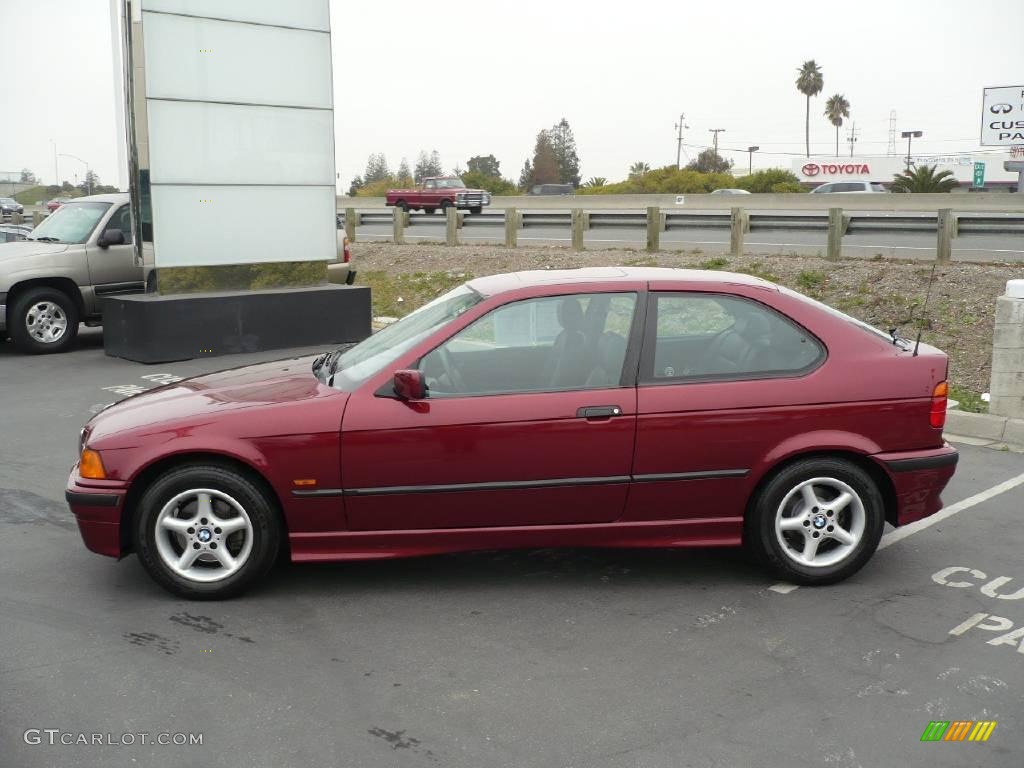 1998 3 Series 318ti Coupe - Sierra Red Pearl / Black photo #8