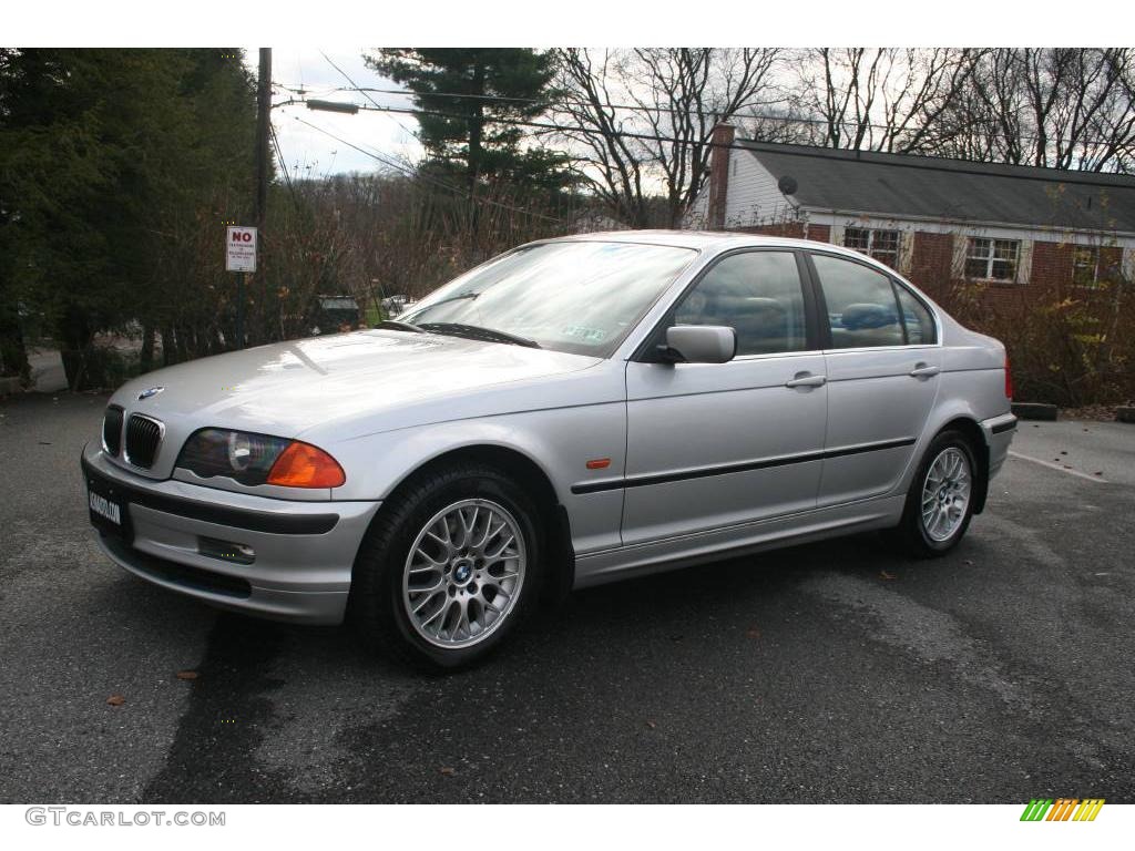 2000 3 Series 328i Sedan - Titanium Silver Metallic / Black photo #1