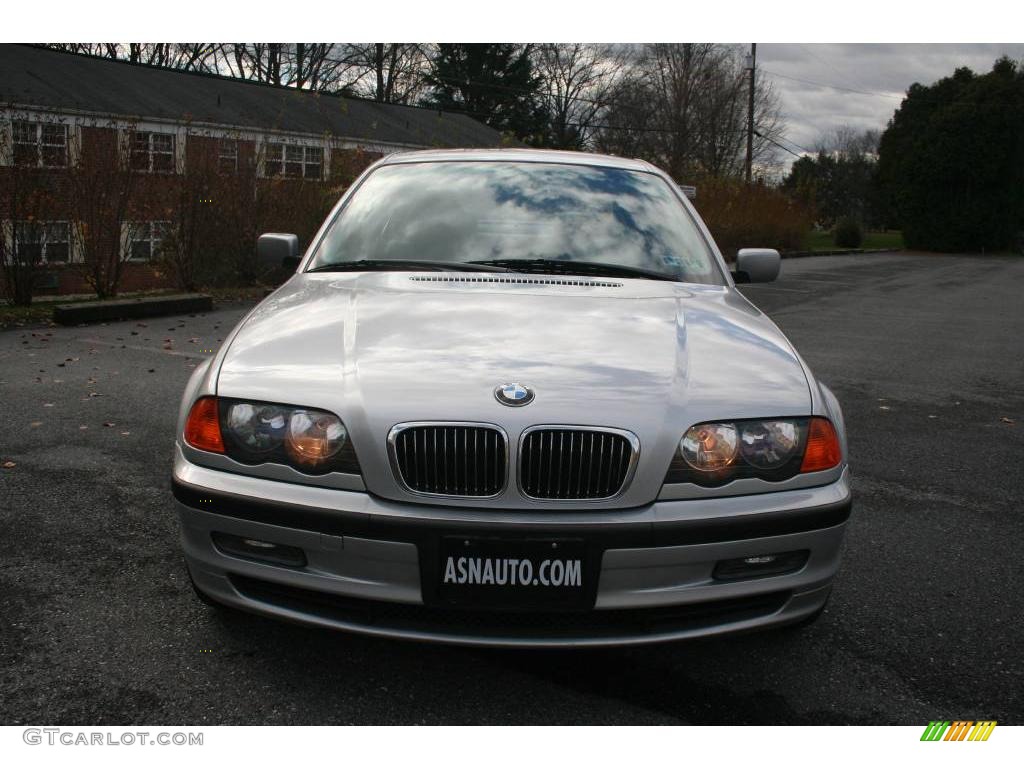 2000 3 Series 328i Sedan - Titanium Silver Metallic / Black photo #2