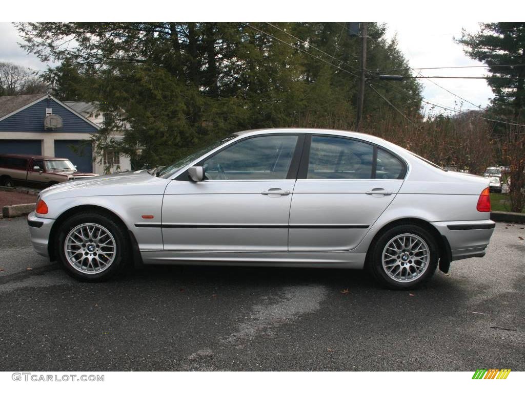2000 3 Series 328i Sedan - Titanium Silver Metallic / Black photo #3