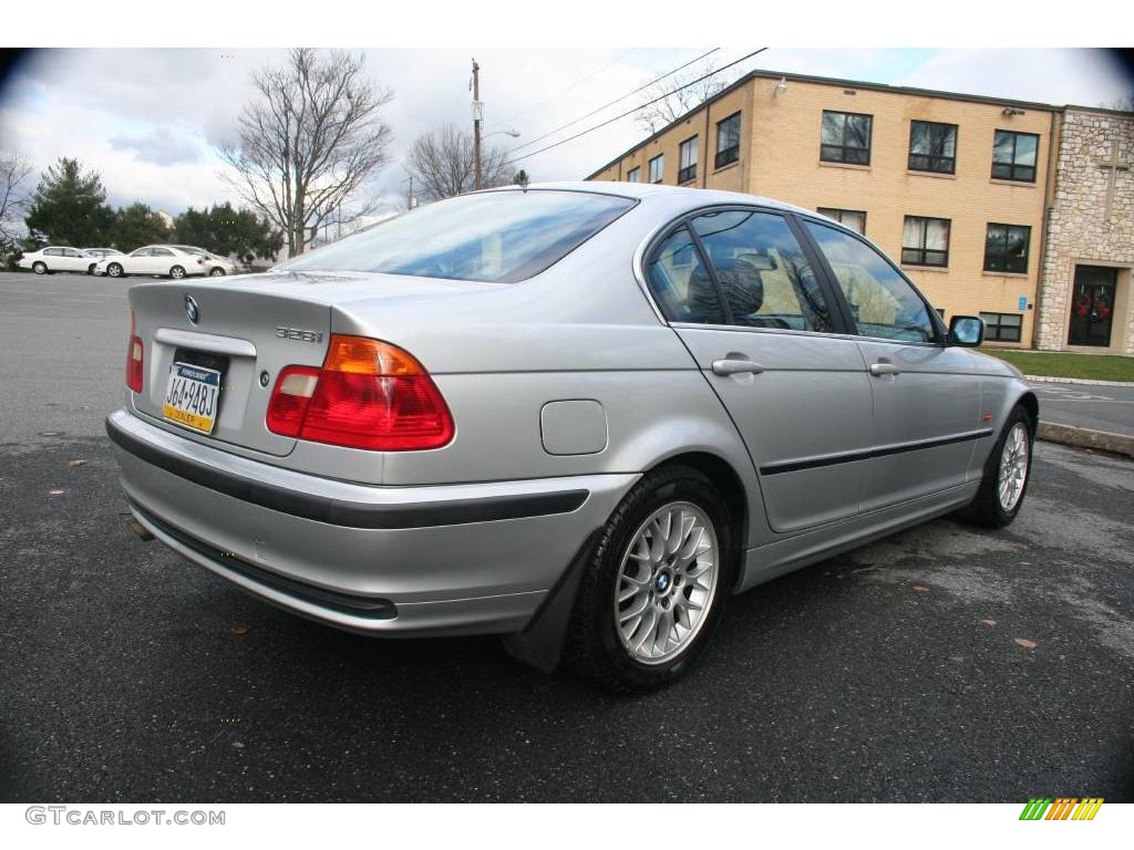 2000 3 Series 328i Sedan - Titanium Silver Metallic / Black photo #6