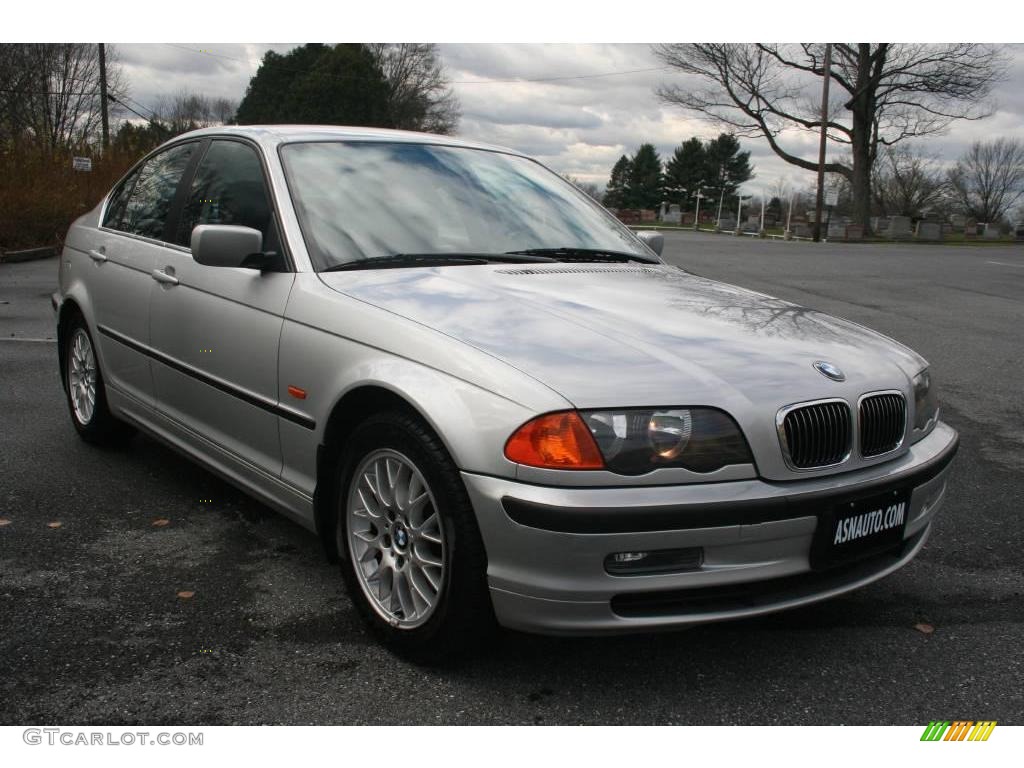 2000 3 Series 328i Sedan - Titanium Silver Metallic / Black photo #8