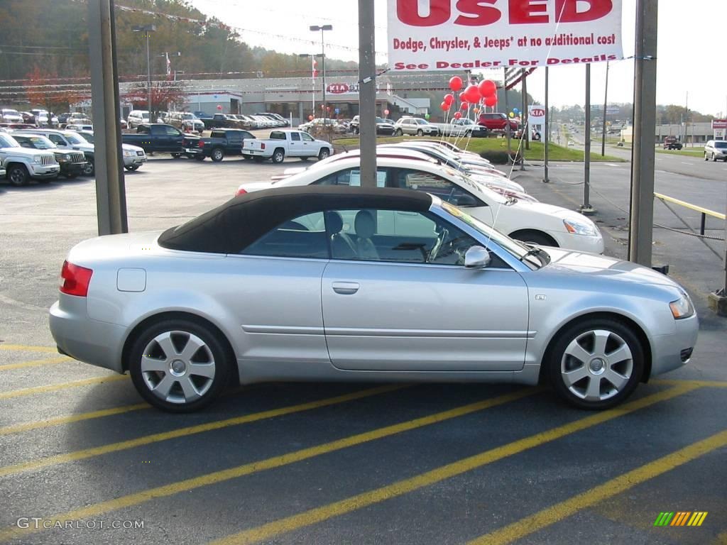 2004 A4 1.8T Cabriolet - Light Silver Metallic / Grey photo #3