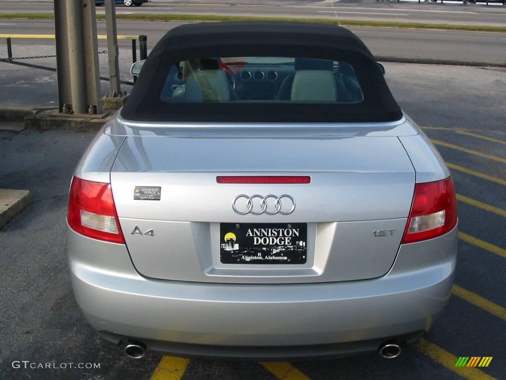 2004 A4 1.8T Cabriolet - Light Silver Metallic / Grey photo #5