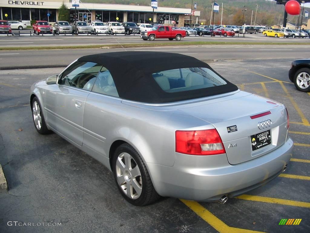 2004 A4 1.8T Cabriolet - Light Silver Metallic / Grey photo #6