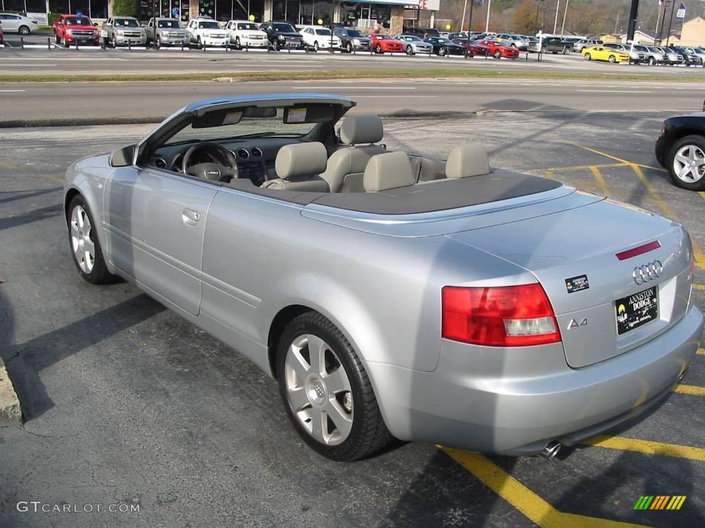 2004 A4 1.8T Cabriolet - Light Silver Metallic / Grey photo #19