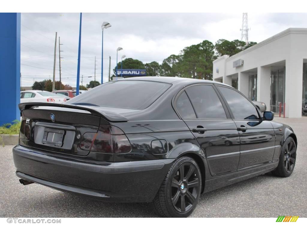 2002 3 Series 325i Sedan - Jet Black / Black photo #5