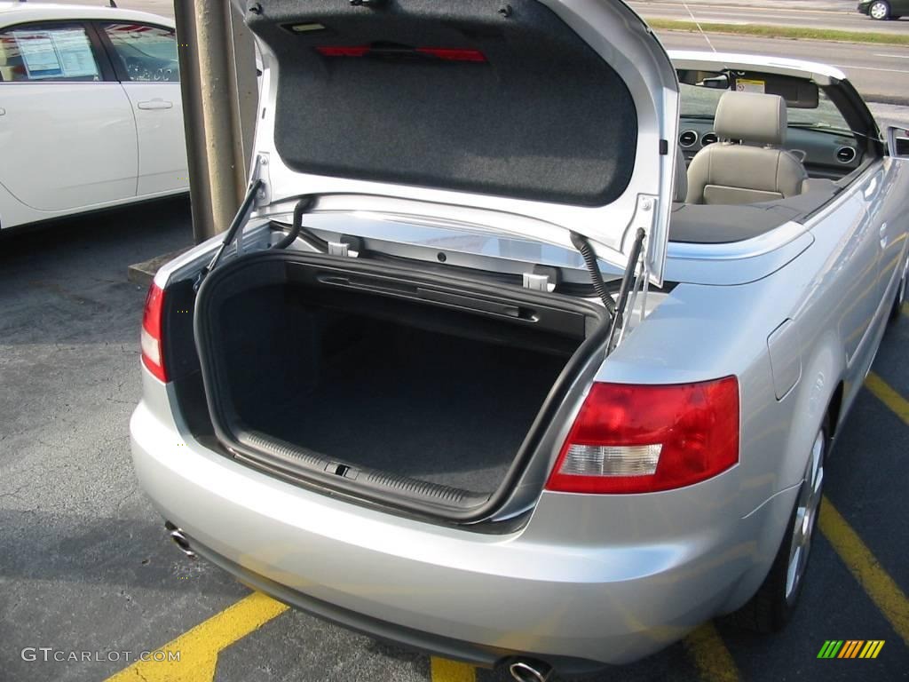 2004 A4 1.8T Cabriolet - Light Silver Metallic / Grey photo #23