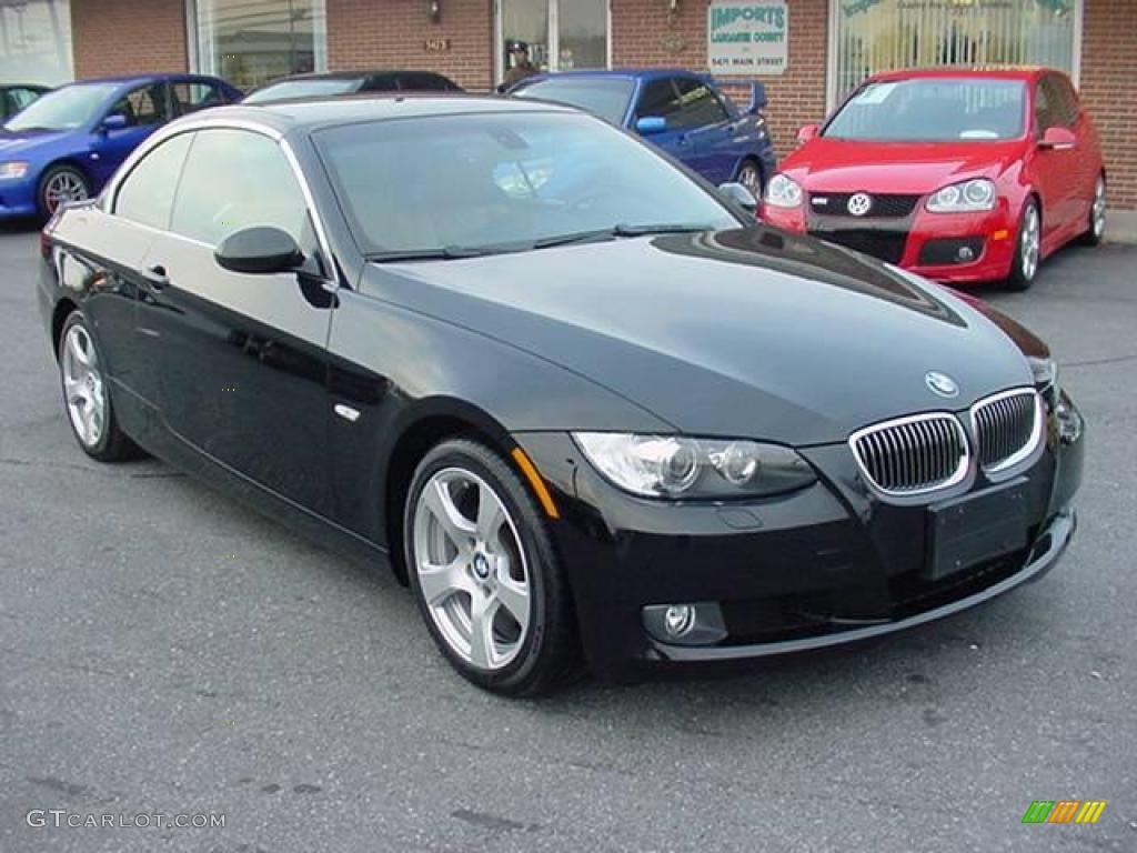 2007 3 Series 328i Convertible - Jet Black / Saddle Brown/Black photo #10