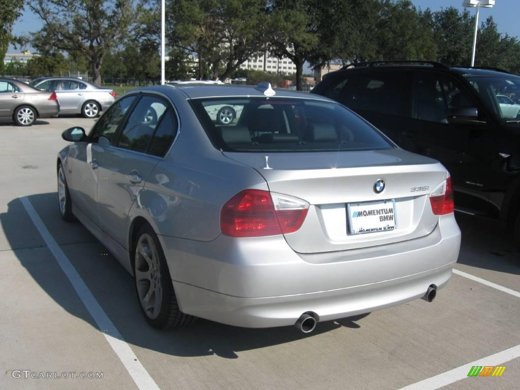 2008 3 Series 335i Sedan - Titanium Silver Metallic / Black photo #2