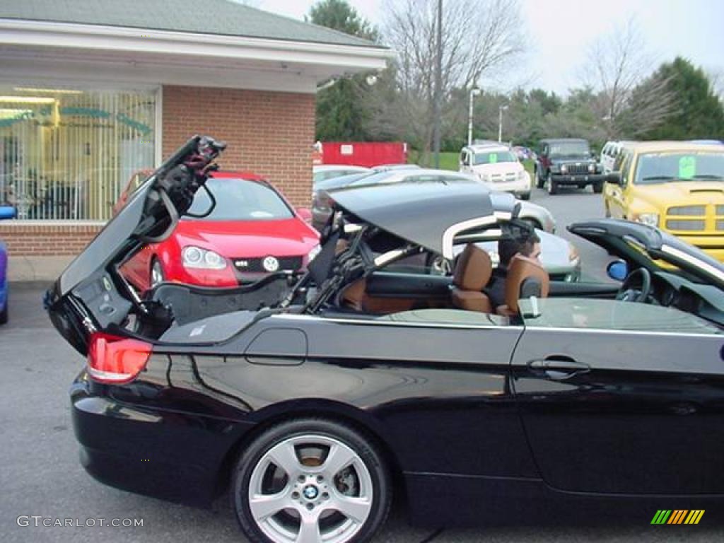 2007 3 Series 328i Convertible - Jet Black / Saddle Brown/Black photo #17
