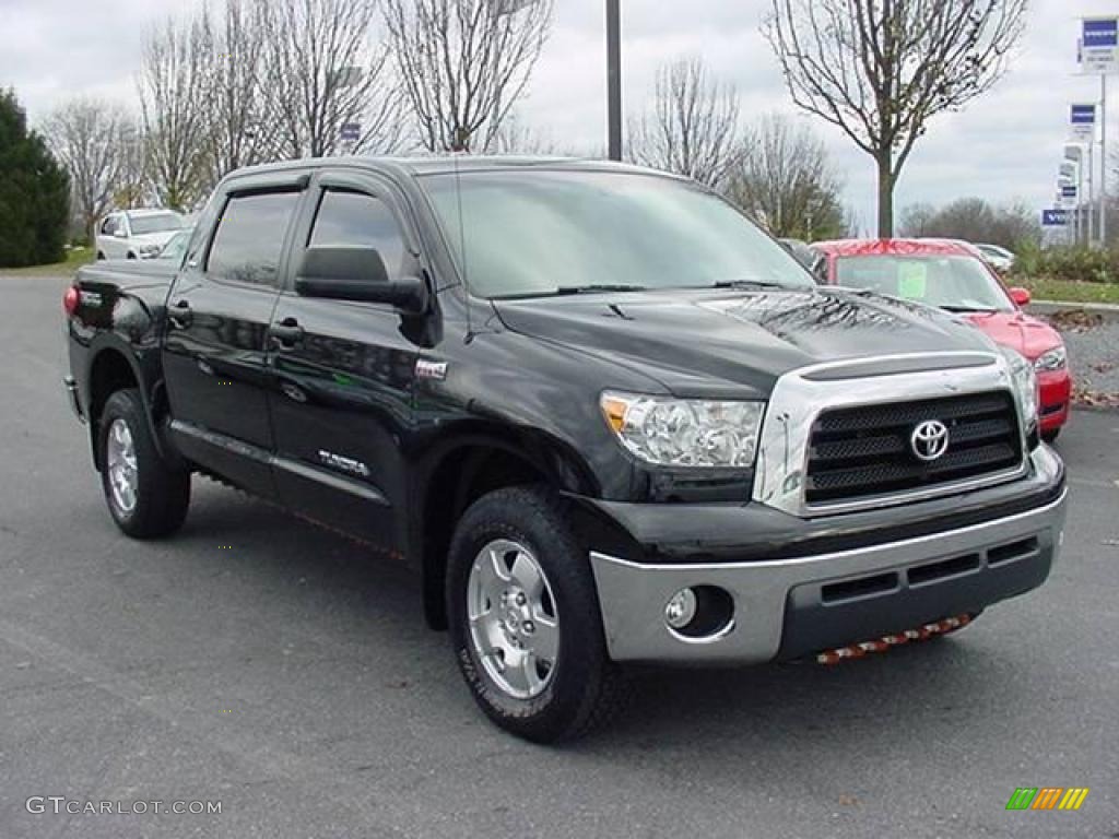 2008 Tundra TRD CrewMax 4x4 - Black / Graphite Gray photo #1