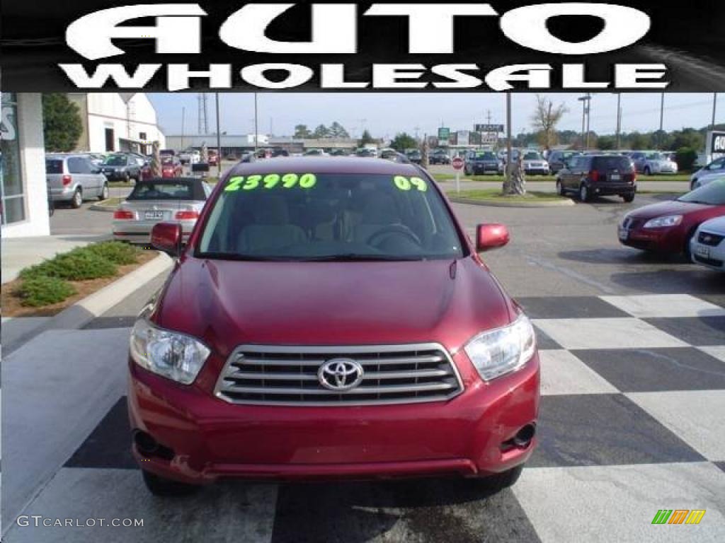 2009 Highlander V6 4WD - Salsa Red Pearl / Ash photo #2