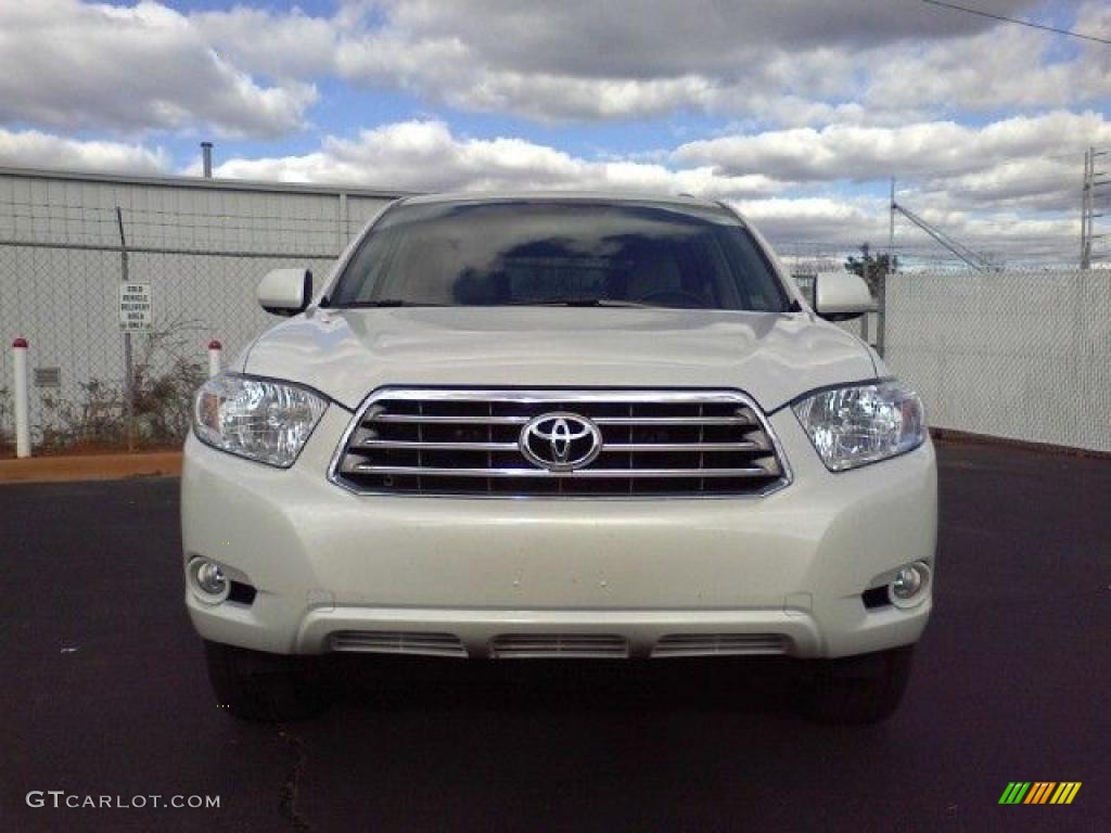 2009 Highlander Limited - Blizzard White Pearl / Ash photo #2