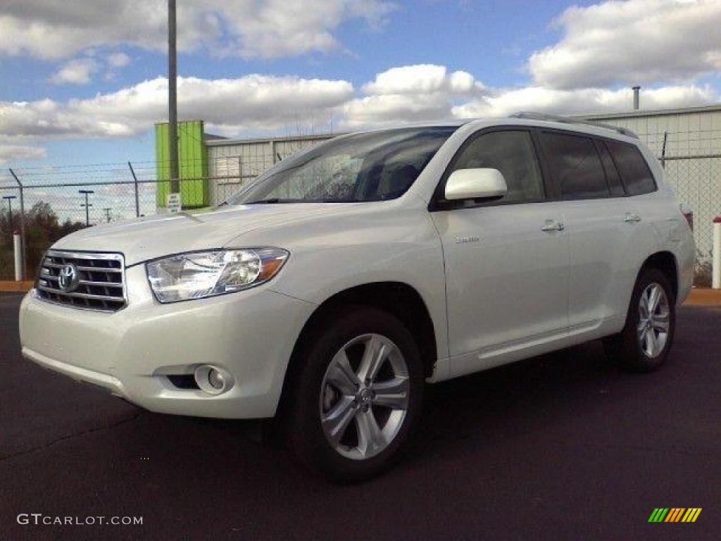 2009 Highlander Limited - Blizzard White Pearl / Ash photo #3