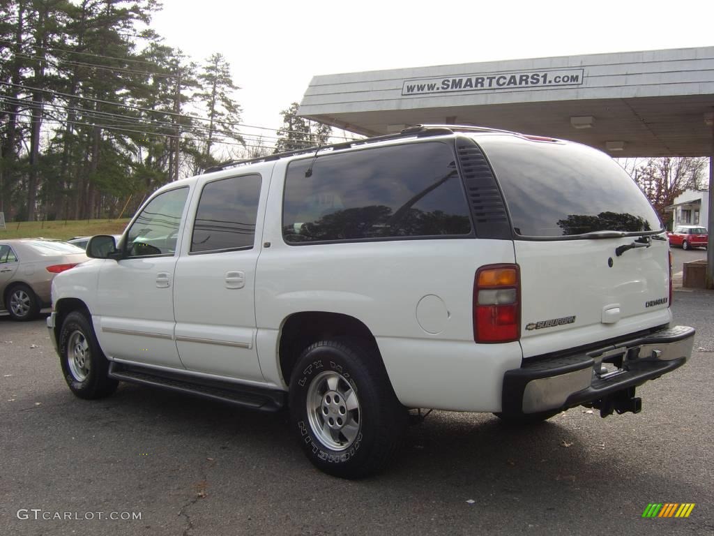 2002 Suburban 1500 LT 4x4 - Summit White / Tan photo #7