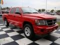 2008 Flame Red Dodge Dakota SLT Crew Cab  photo #5