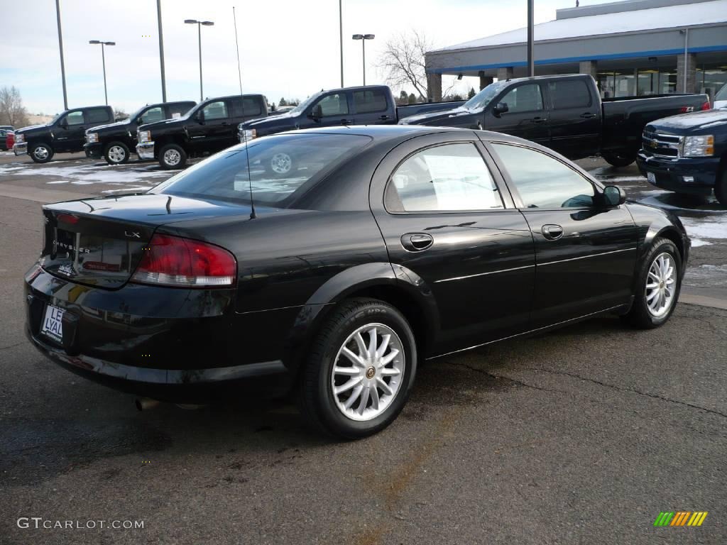 2003 Sebring LX Sedan - Brilliant Black Crystal Pearl / Dark Slate Gray photo #6