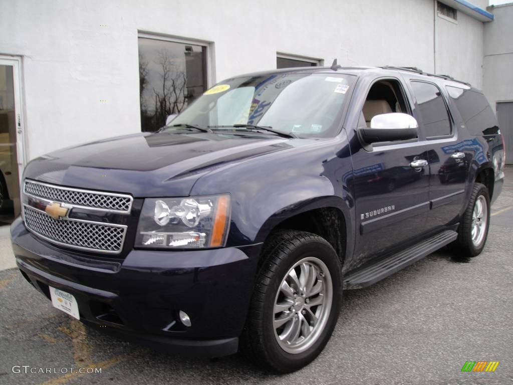 2008 Suburban 1500 LTZ 4x4 - Dark Blue Metallic / Light Cashmere/Ebony photo #1