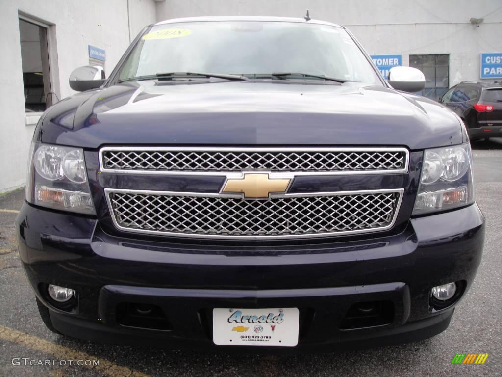 2008 Suburban 1500 LTZ 4x4 - Dark Blue Metallic / Light Cashmere/Ebony photo #2