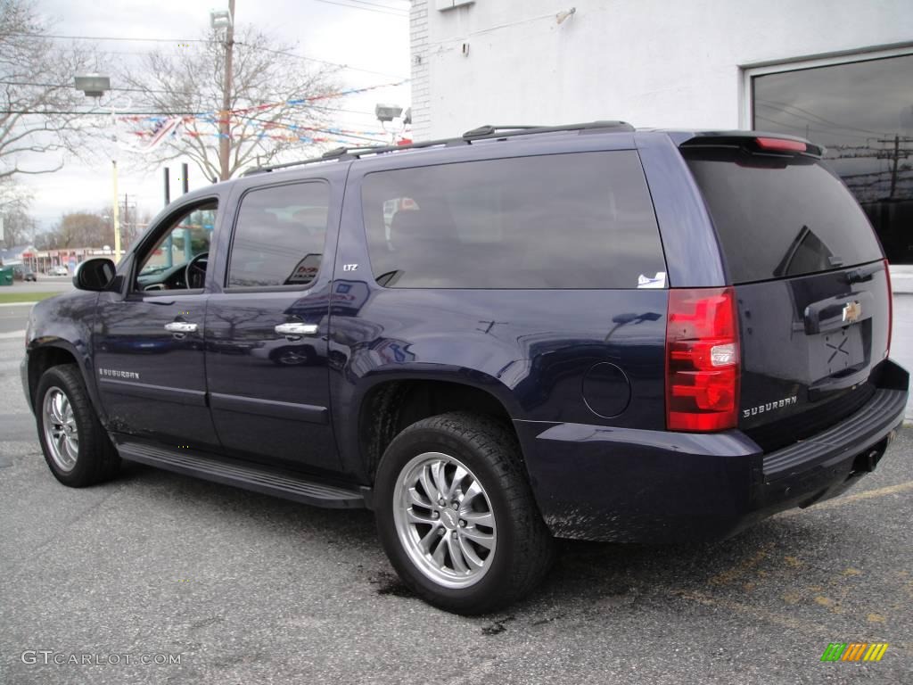 2008 Suburban 1500 LTZ 4x4 - Dark Blue Metallic / Light Cashmere/Ebony photo #4