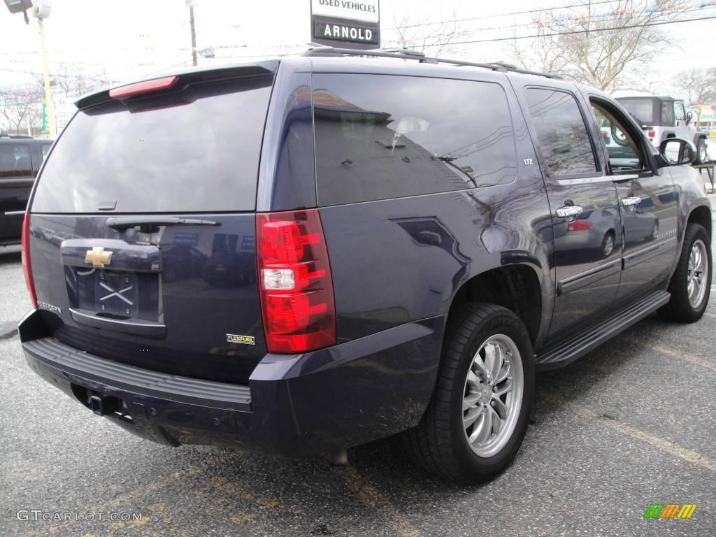 2008 Suburban 1500 LTZ 4x4 - Dark Blue Metallic / Light Cashmere/Ebony photo #6