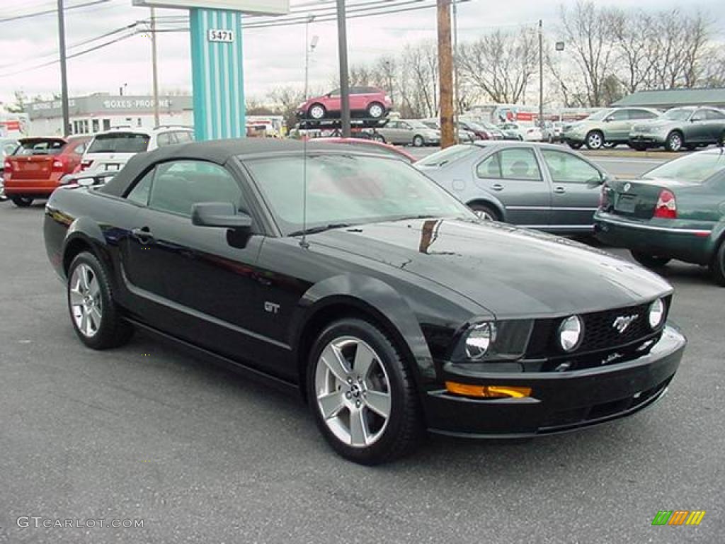 2007 Mustang GT Premium Convertible - Black / Dark Charcoal photo #1