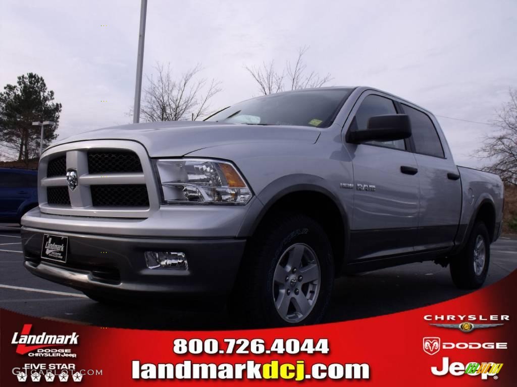 2010 Ram 1500 TRX4 Crew Cab 4x4 - Bright Silver Metallic / Dark Slate/Medium Graystone photo #1