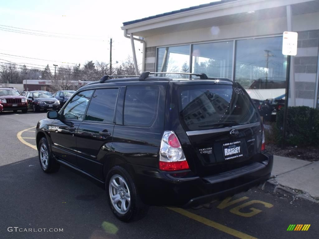 2007 Forester 2.5 X - Obsidian Black Pearl / Graphite Gray photo #3