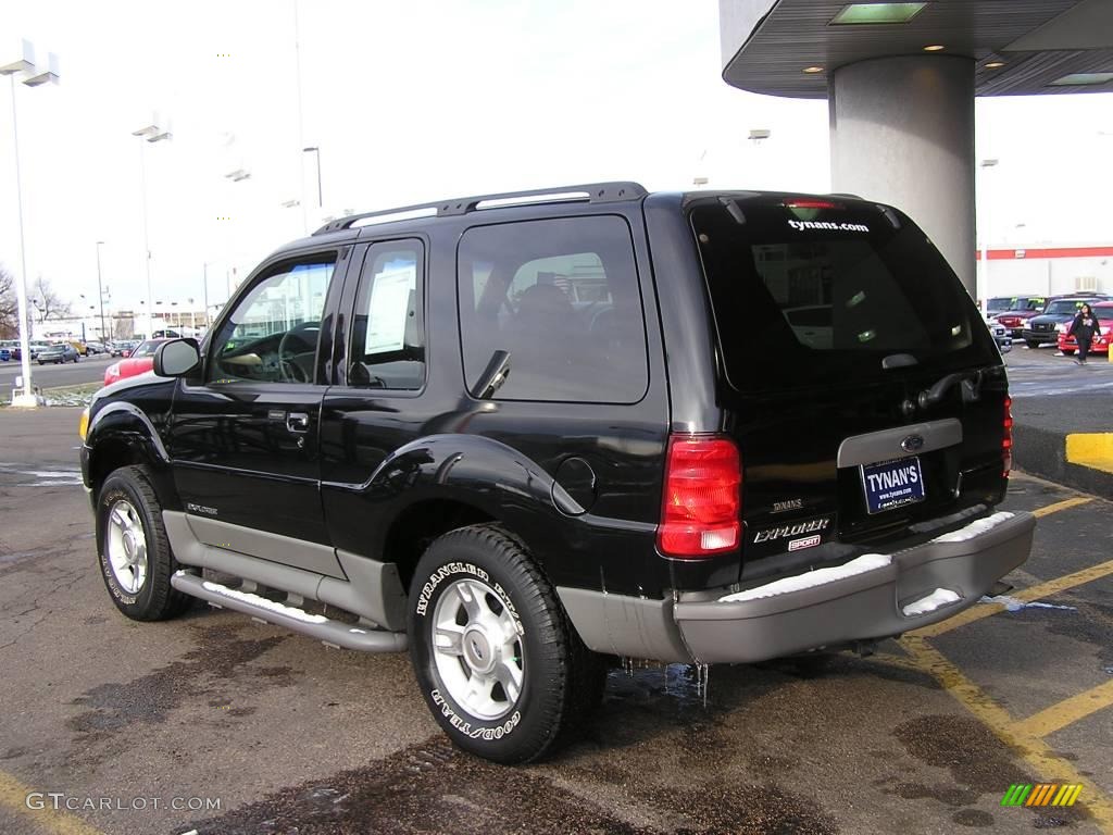 2002 Explorer Sport 4x4 - Black Clearcoat / Graphite photo #4