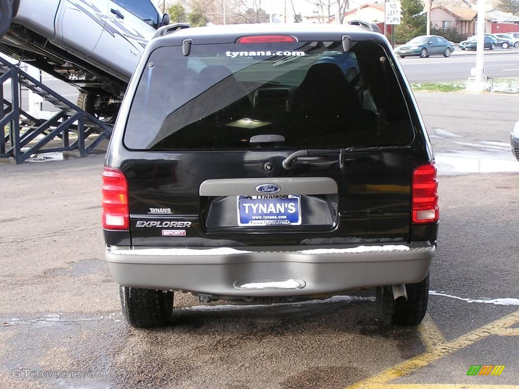 2002 Explorer Sport 4x4 - Black Clearcoat / Graphite photo #5