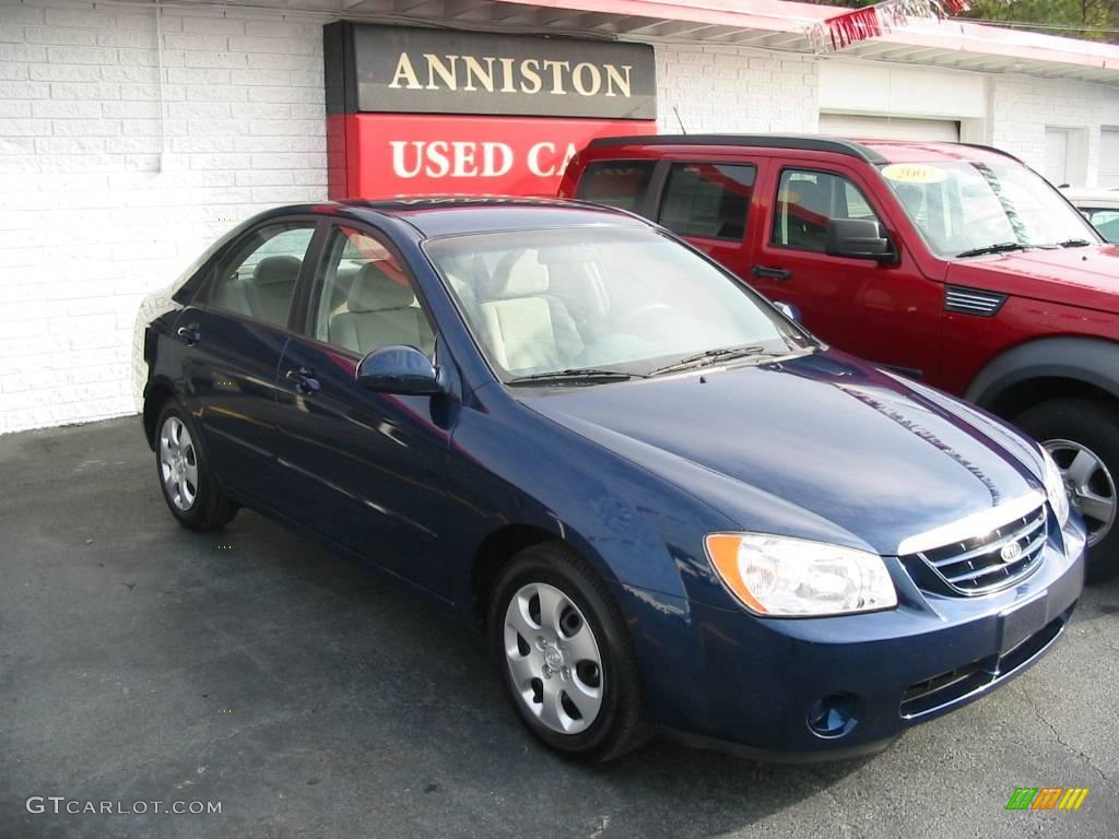 2006 Spectra EX Sedan - Deep Ocean Blue / Gray photo #1