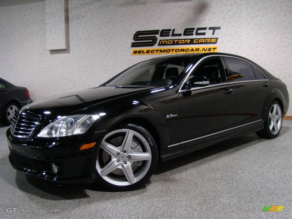 2008 S 63 AMG Sedan - Black / Black photo #1