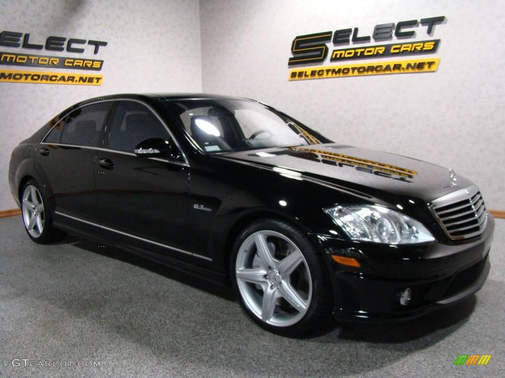 2008 S 63 AMG Sedan - Black / Black photo #3