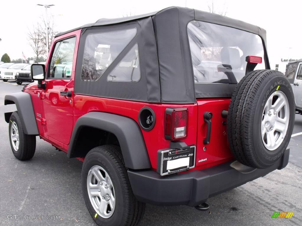 2010 Wrangler Sport 4x4 - Flame Red / Dark Slate Gray/Medium Slate Gray photo #2