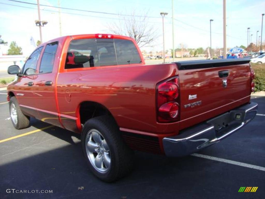 2007 Ram 1500 Big Horn Edition Quad Cab - Sunburst Orange Pearl / Medium Slate Gray photo #3