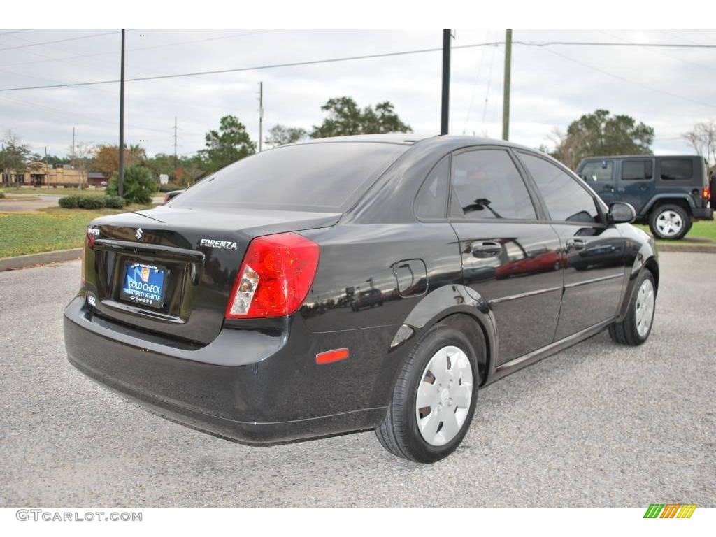 2006 Forenza Sedan - Fantasy Black Metallic / Grey photo #5